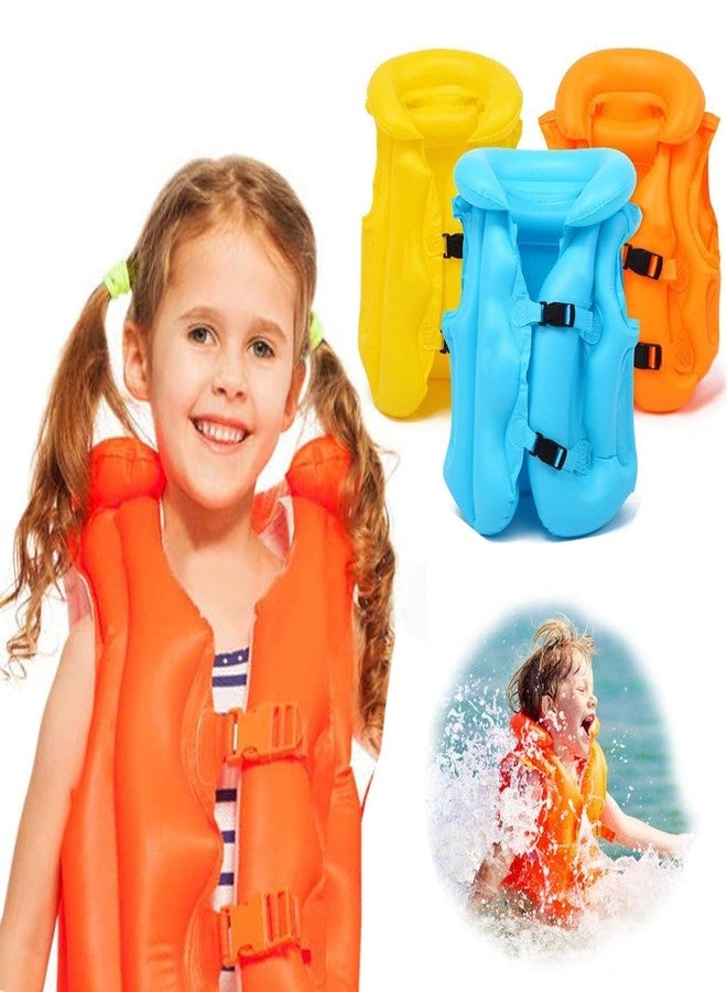 PRISMAXIC Toyz Inflatable Swim Vest for Kids Swimming Jacket with Dual Buckles Neck Support and Secure Fit Swimming Life Jacket Ideal for Pool Beach for Boys and Girls Jaket 3-6 Years Multi Color - Image 2